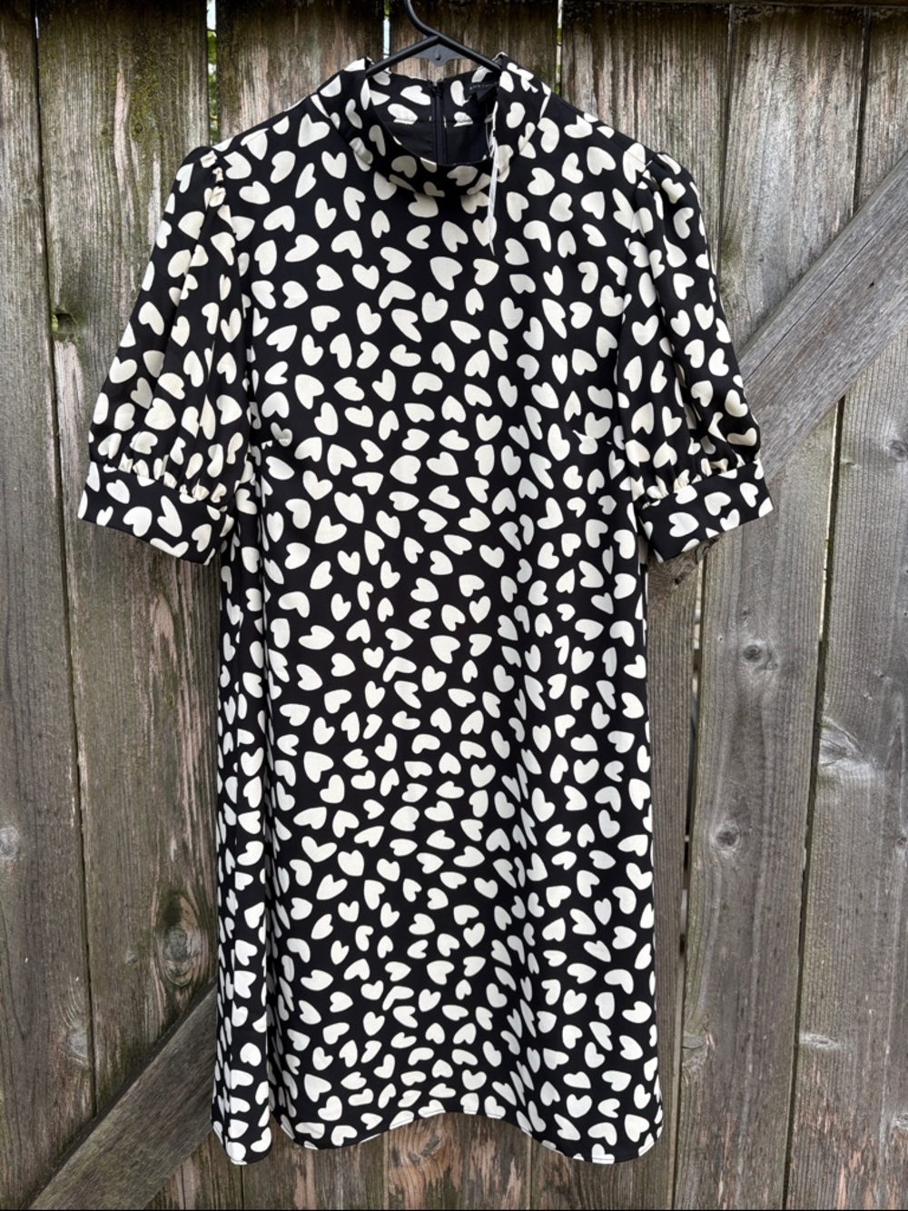 NWT Ann Taylor Heart Puff Sleeve Shift Dress Size Small
